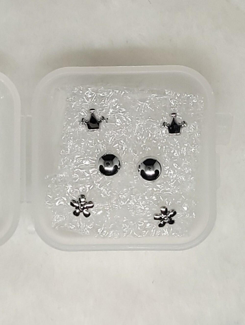 $1 | 3‑Pair | Simple Design Stud Earrings Set